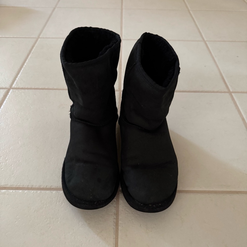 UGG - Black Classic Short Suede Boots, Size 8